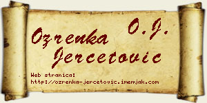 Ozrenka Jerčetović vizit kartica